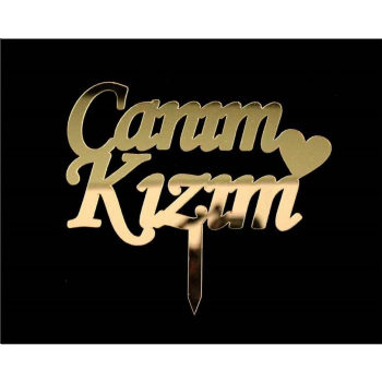 Canım Kızım Çubuklu Gold Pleksi
