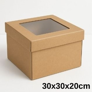 Asetat Kapaklı Kutu 30x30x20