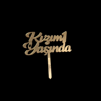 Kızım 1 Yaşında Gold Pleksi
