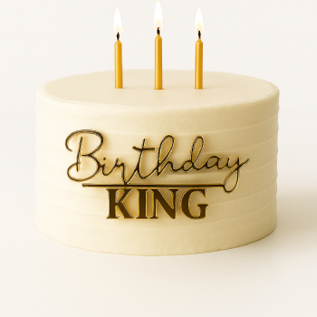 Birthday King Gold Pleksi 11cm