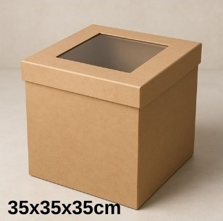 Asetat Kapaklı Kutu 35x35x35