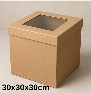 Asetat Kapaklı Kutu 30x30x30