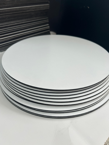 18CM Mdf Beyaz Yuvarlak