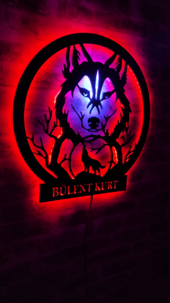 Custom Wolf Wall Sign