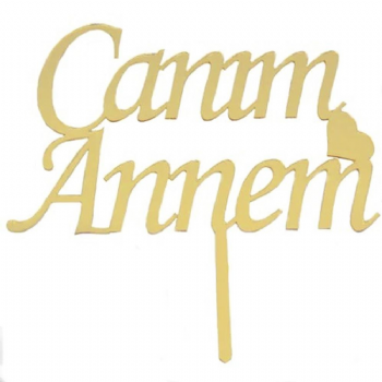 Canım Annem Çubuklu Gold Pleksi