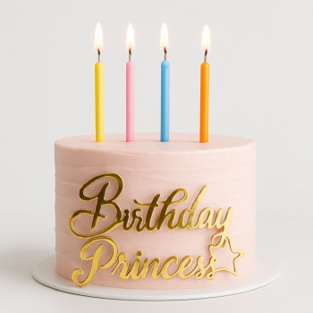 Birthday Princess Yazılı Gold Pleksi 11cm